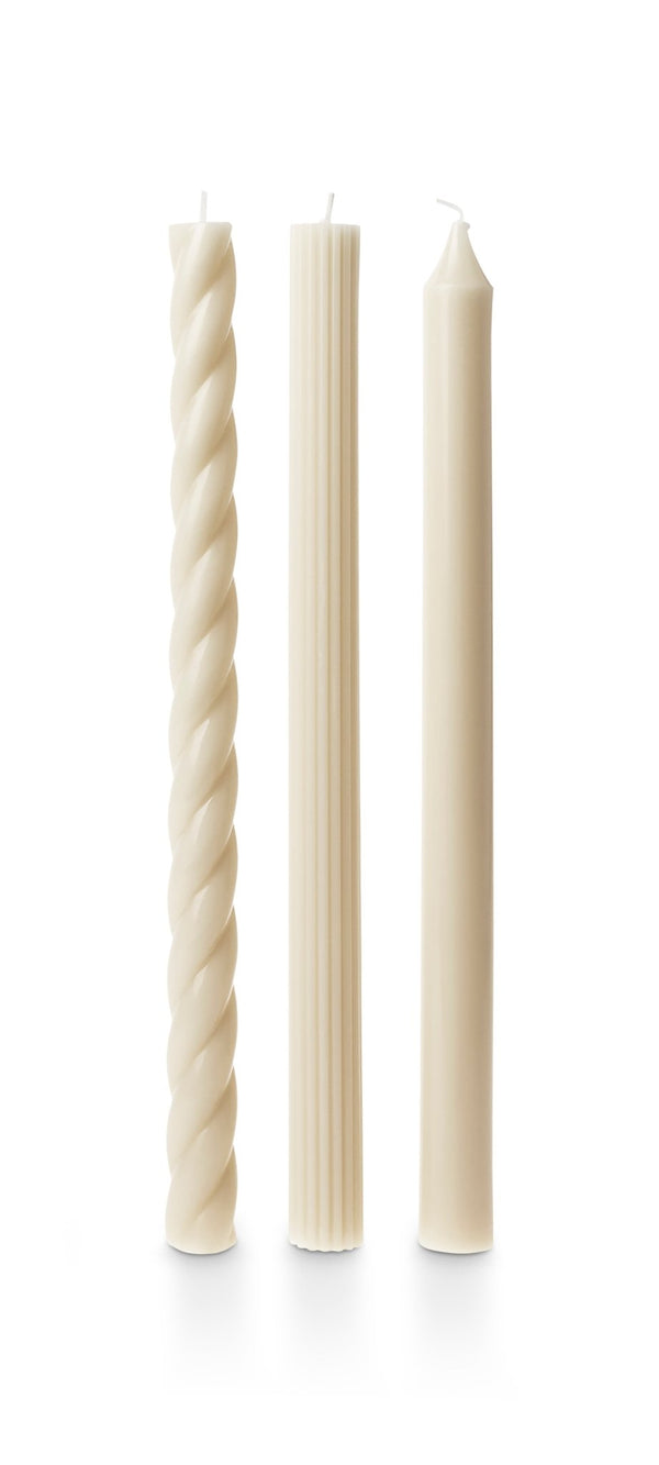 Illume Assorted White Taper Candles 3-Pack