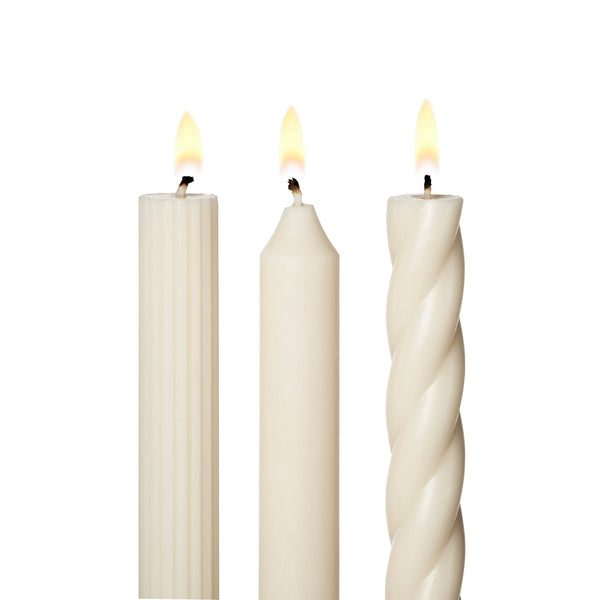 illume Assorted White Taper Candles 3-Pack