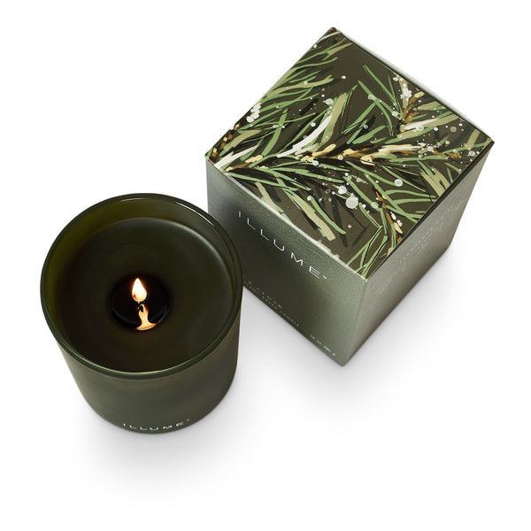 Illume Balsam & Cedar Refillable Boxed Glass Candle