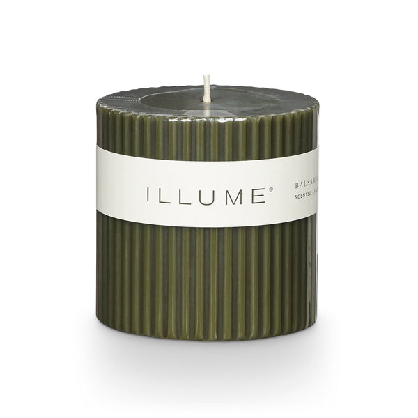 illume Balsam & Cedar Small Fragranced Pillar Candle