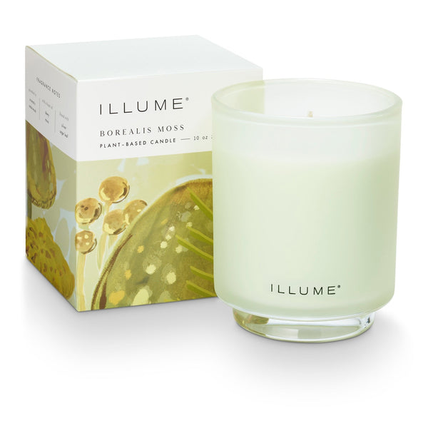 illume Borealis Moss Refillable Boxed Glass Candle