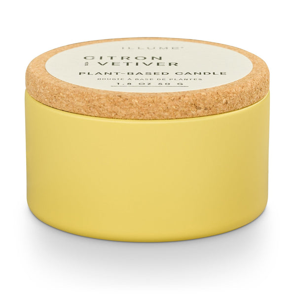 illume Citron and Vetiver Cork Tin Candle