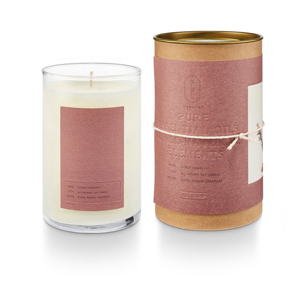 illume Citrus Cedarleaf Natural Glass Candle