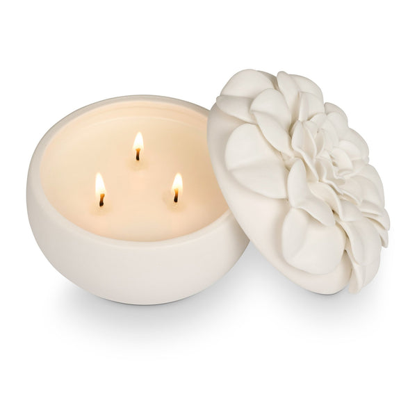 Illume Citrus Crush Ceramic Flower Candle