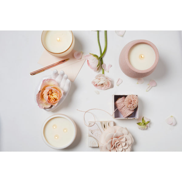 Illume Coconut Milk Mango Ceramic Flower Candle