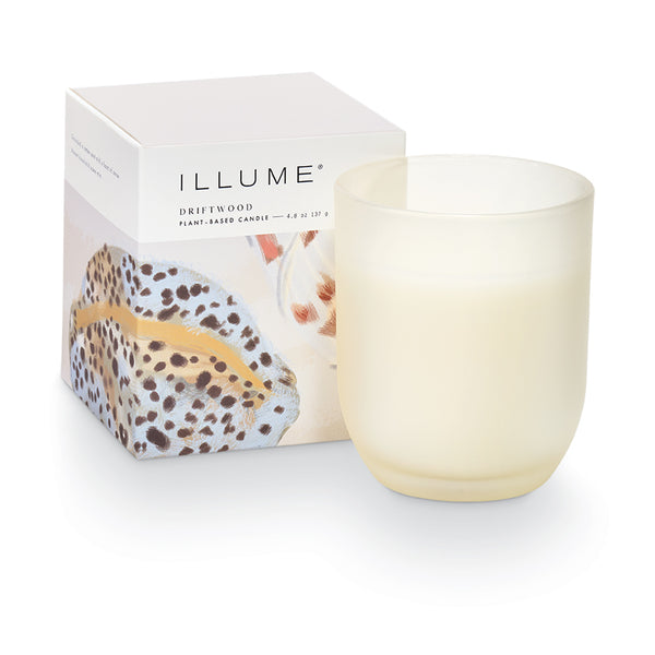 illume Driftwood Baby Boxed Glass Candle
