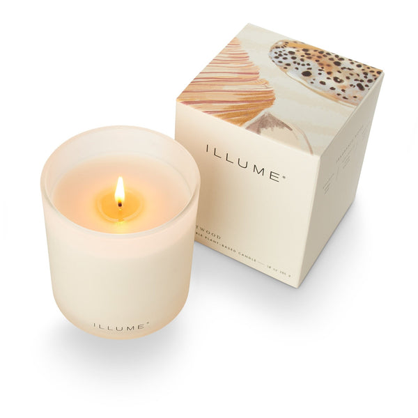 Illume Driftwood Refillable Boxed Glass Candle