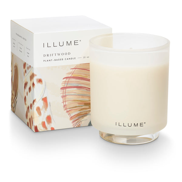 illume Driftwood Refillable Boxed Glass Candle