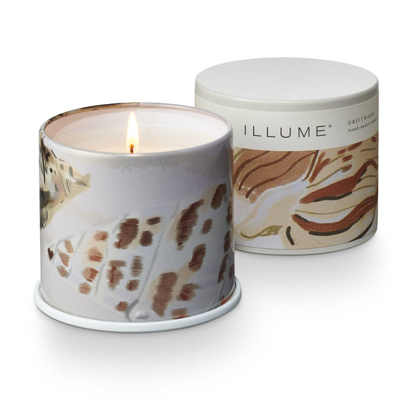 Illume Driftwood Vanity Tin Candle