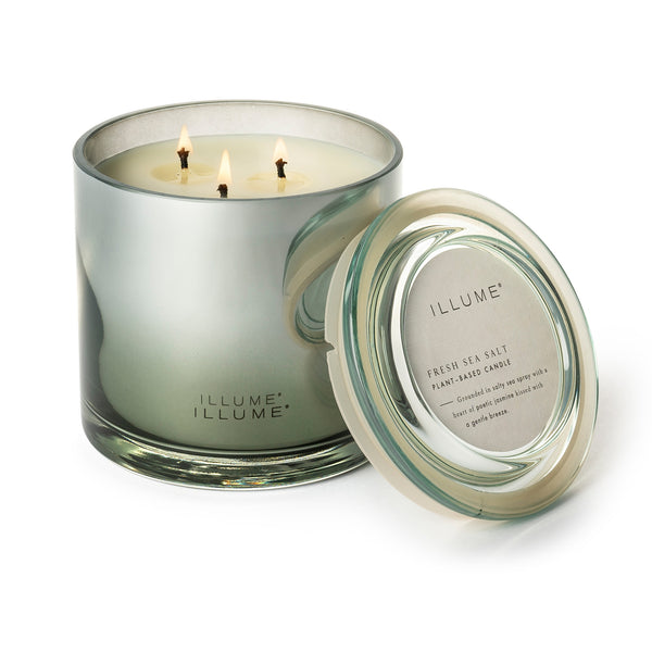 Illume Fresh Sea Salt Statement Glass Candle