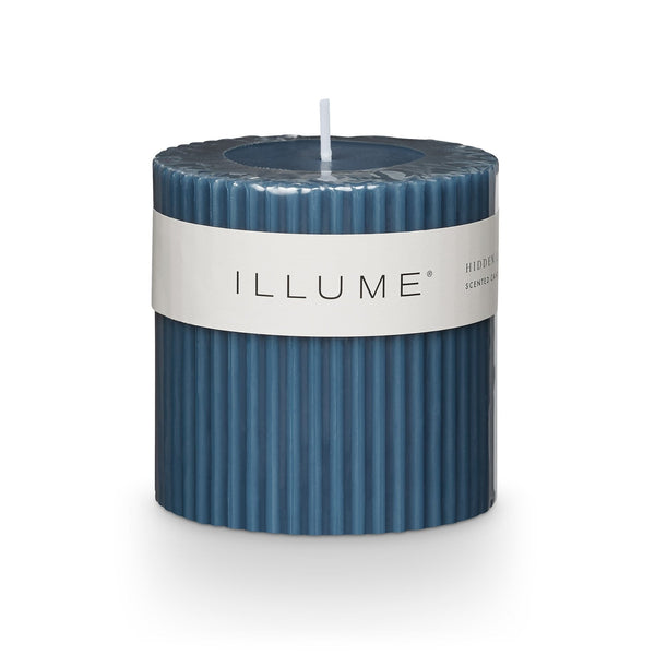illume Hidden Lake Small Fragranced Pillar Candle
