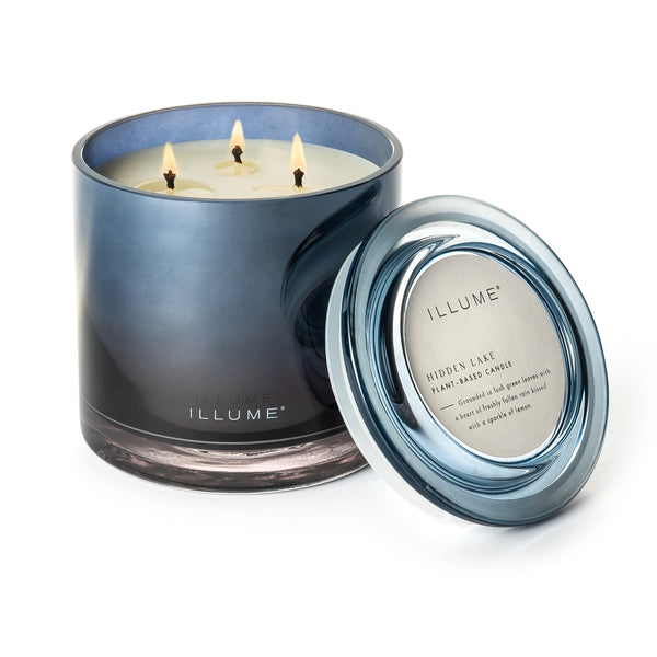 Illume Hidden Lake Statement Glass Candle