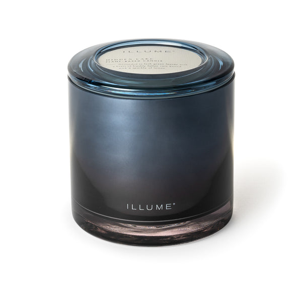 illume Hidden Lake Statement Glass Candle