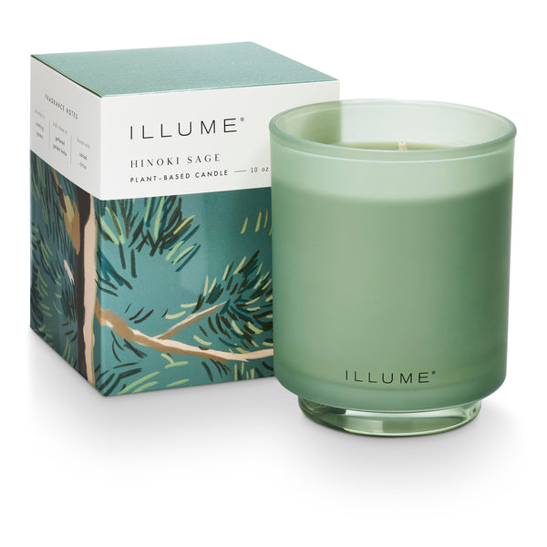 illume Hinoki Sage Boxed Glass Candle