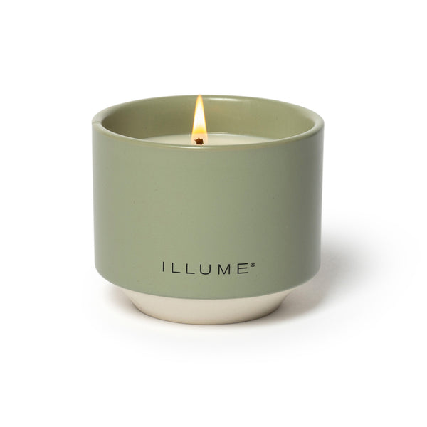 Illume Hinoki Sage Matte Ceramic Candle