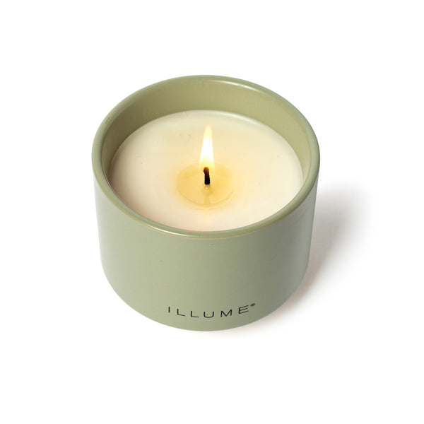 Illume Hinoki Sage Matte Ceramic Candle