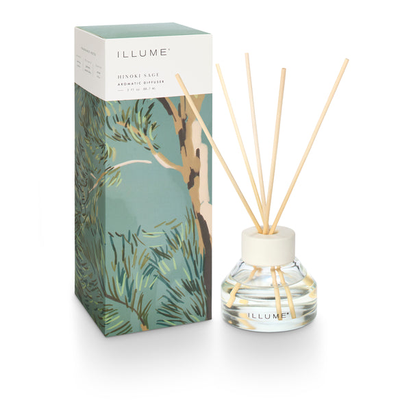 illume Hinoki Sage Refillable Aromatic Diffuser