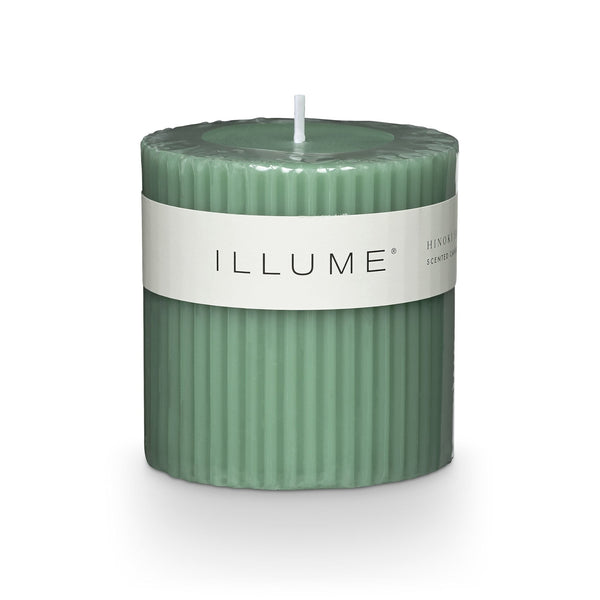 illume Hinoki Sage Small Fragranced Pillar Candle