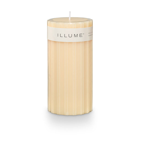 illume Isla Lily Medium Fragranced Pillar Candle