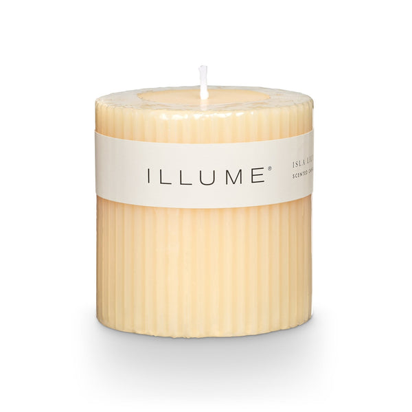illume Isla Lily Small Fragranced Pillar Candle
