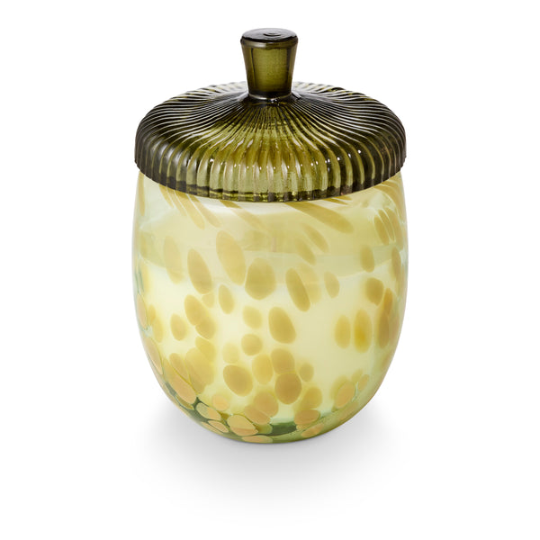 illume Leaves & Acorns Glass Acorn Candle