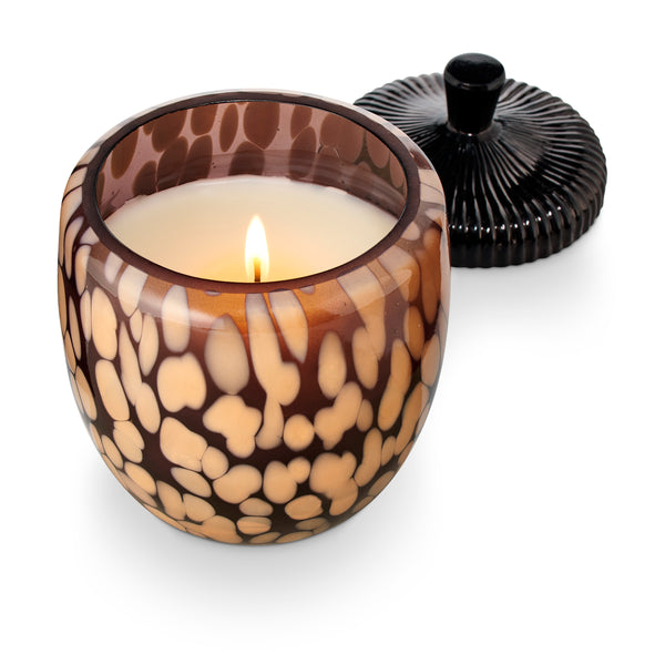Illume Midnight Pumpkin Glass Acorn Candle