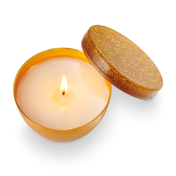 Illume Popcorn Garland Sparkle Lidded Tin Candle