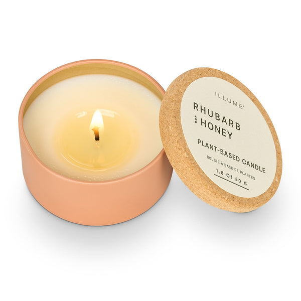 Illume Rhubarb And Honey Cork Tin Candle