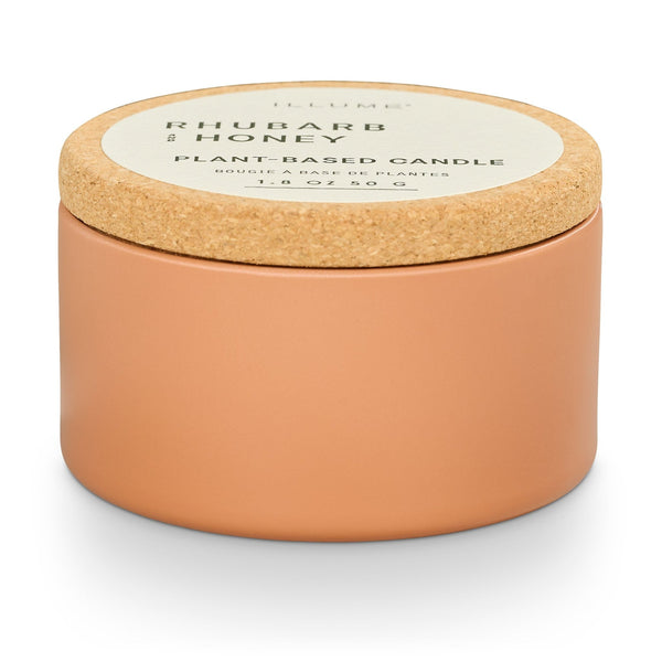 illume Rhubarb and Honey Cork Tin Candle