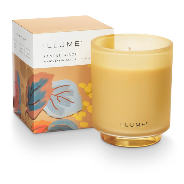 illume Santal Birch Refillable Boxed Glass Candle