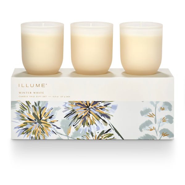 illume Winter White Candle Trio Gift Set