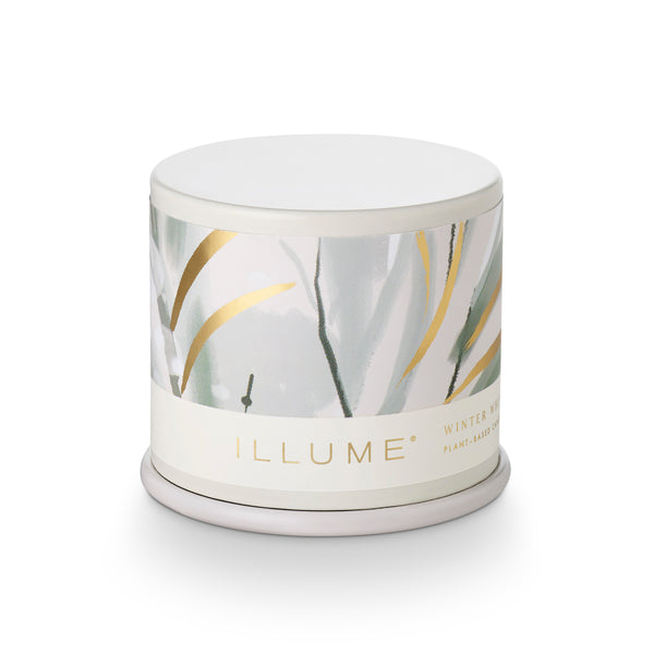 illume Winter White Demi Vanity Tin Candle