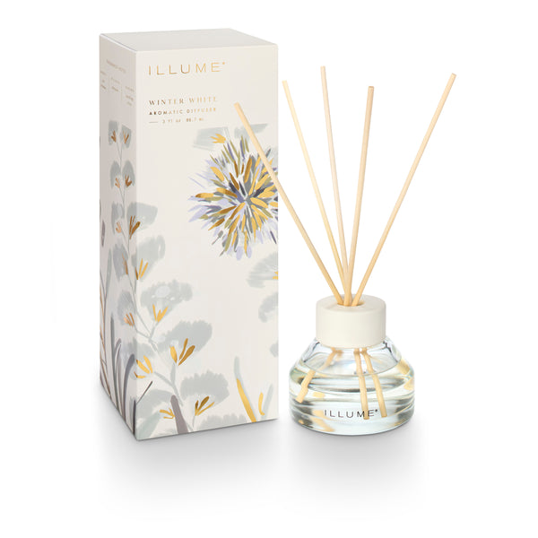 illume Winter White Refillable Aromatic Diffuser