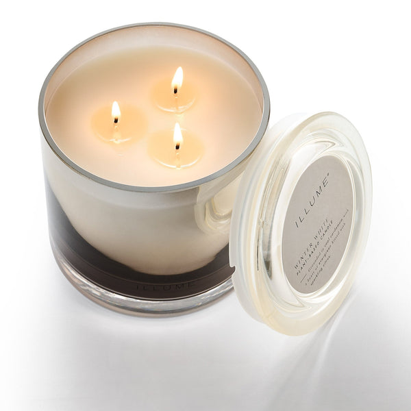Illume Winter White Statement Glass Candle