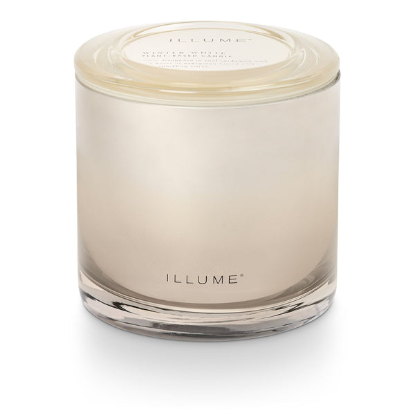 illume Winter White Statement Glass Candle