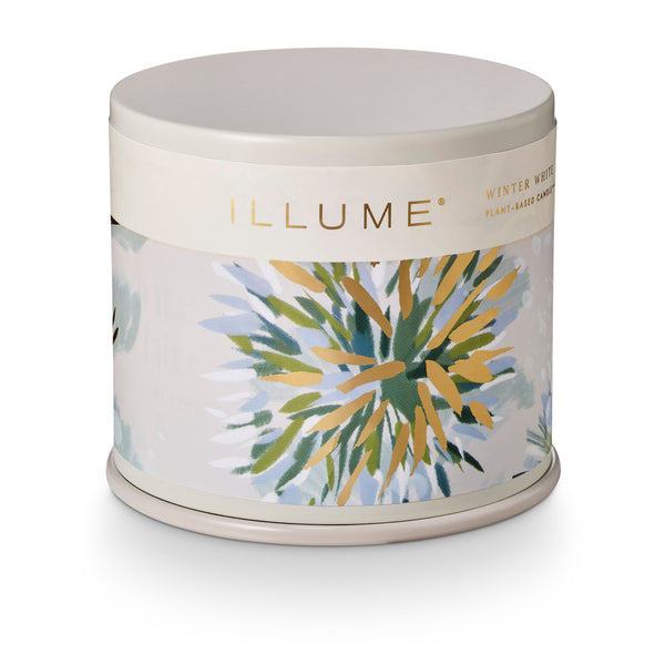 illume Winter White Vanity Tin Candle