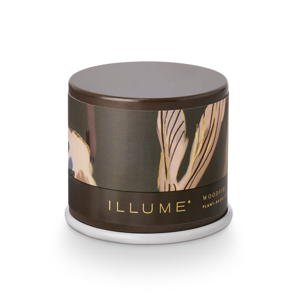 illume Woodfire Demi Vanity Tin Candle