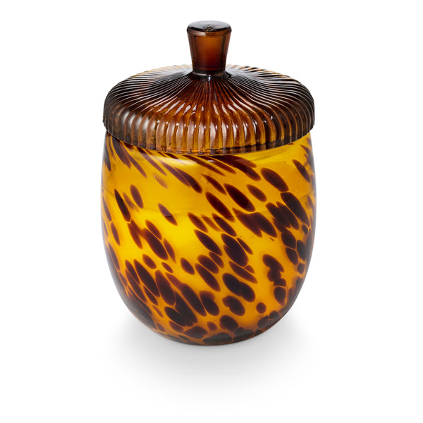 illume Woodfire Glass Acorn Candle