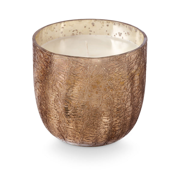 Illume Woodfire Large Boxed Crackle Glass Candle