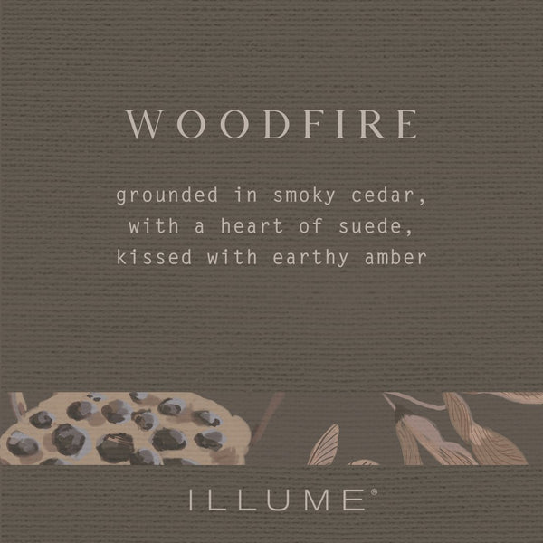Illume Woodfire Large Radiant Glass Candle