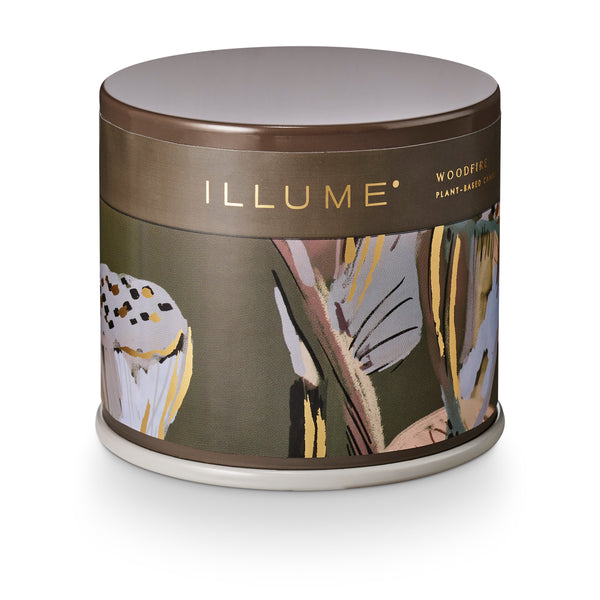 illume Woodfire Vanity Tin Candle