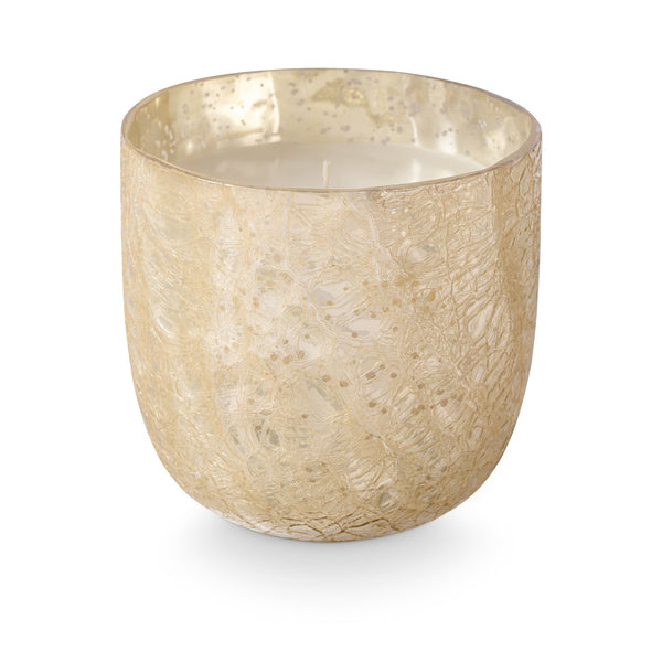 Illume Winter White Large Boxed Crackle Glass Candle