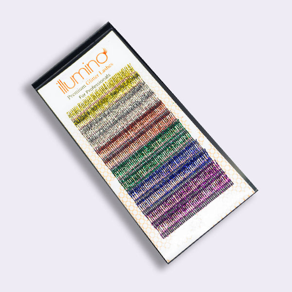 Illumino Specialty Lashes | B Curl | Color And Glitter