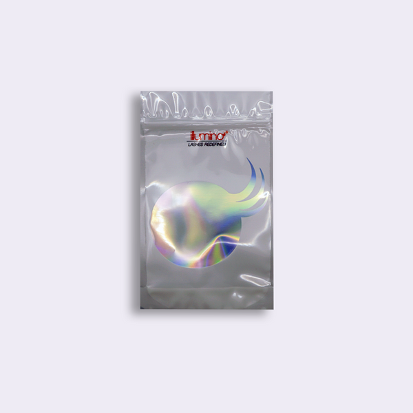 illumino RESEALABLE POUCH – HOLOGRAPHIC WITH CLEAR WINDOW