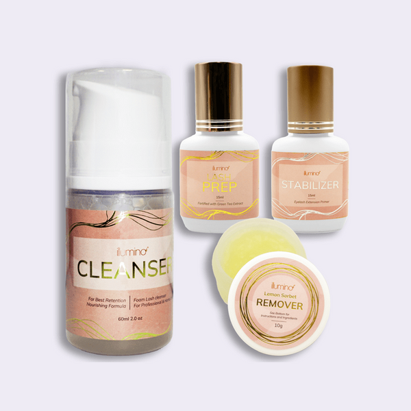 illumino THE FANCY FOUR LASH PREP CLEANSING AND REMOVAL KIT