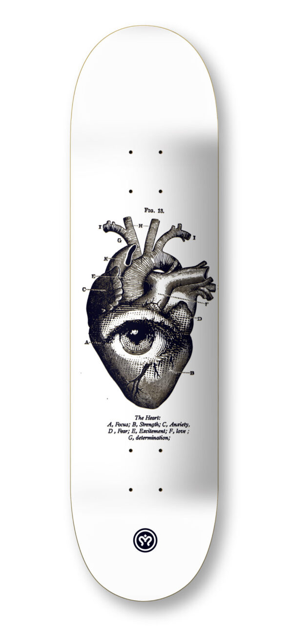 imagine skateboards imagine deck heartmind white