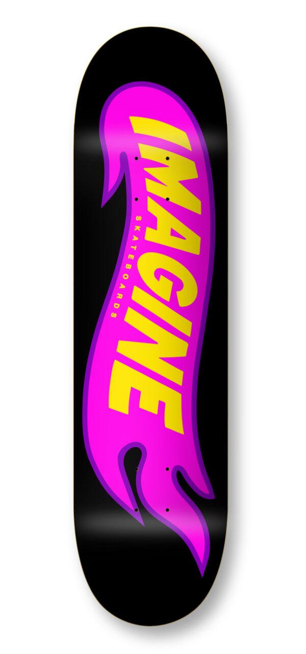 imagine skateboards imagine deck hot flames black
