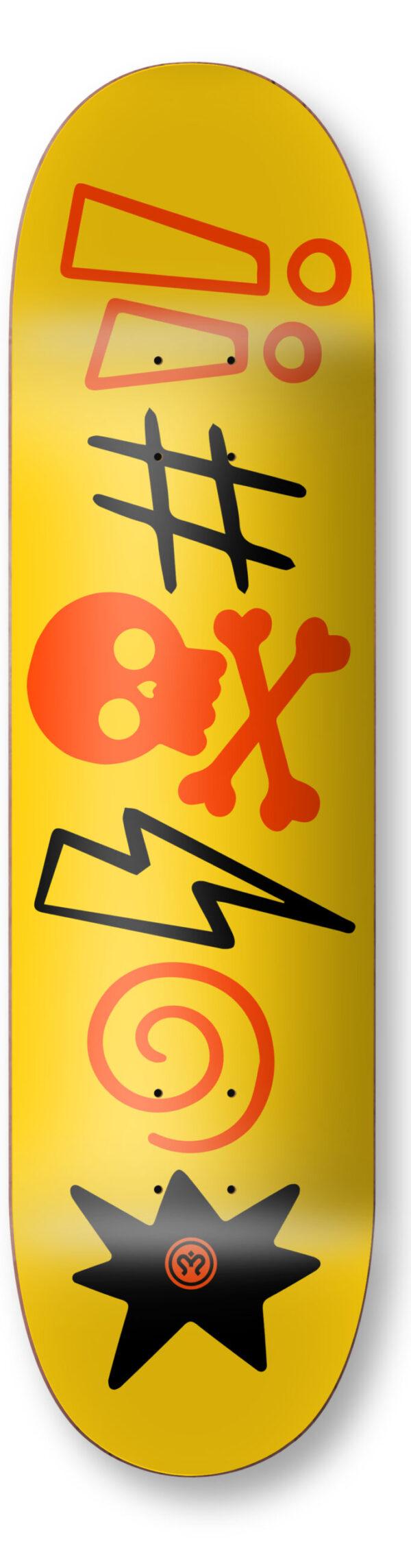 imagine skateboards imagine deck insult yellow