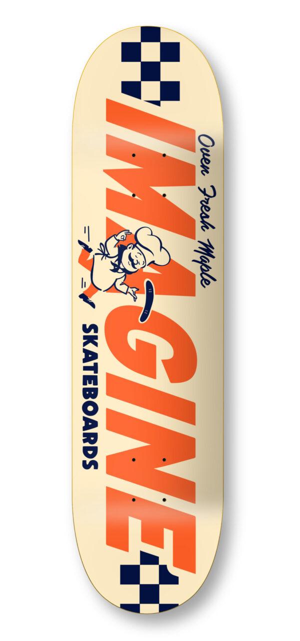 imagine skateboards imagine deck pizzabox cream