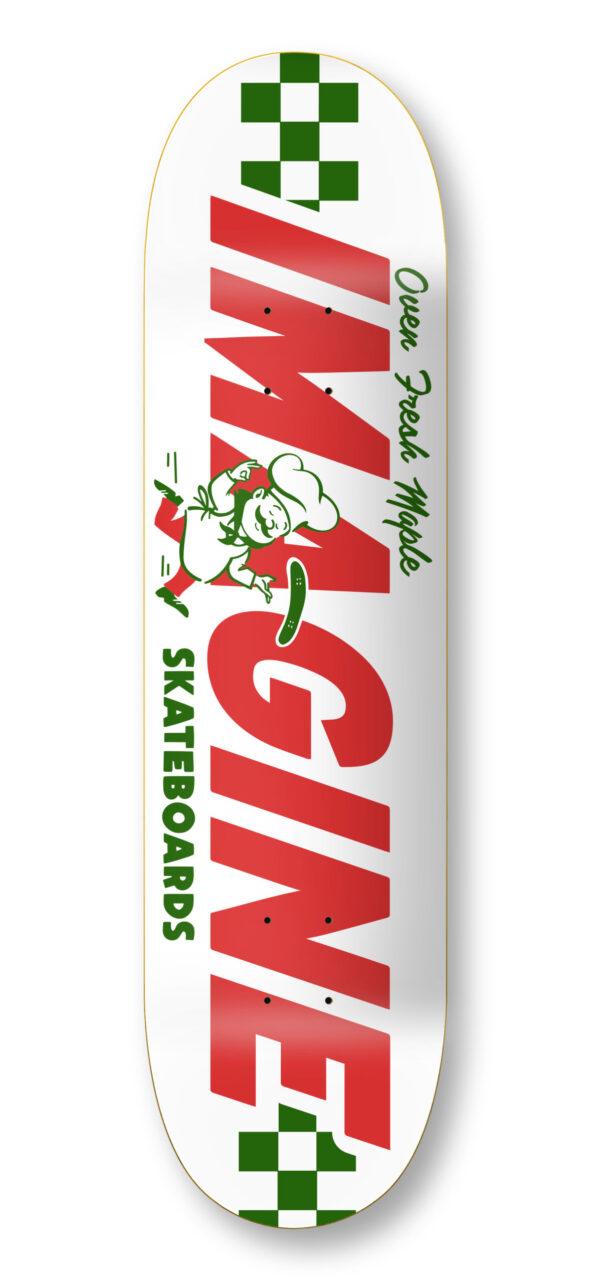 imagine skateboards imagine deck pizzabox white